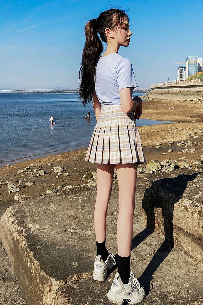 プリーツキュロットスカート 学生服風可愛いフレアデザイン