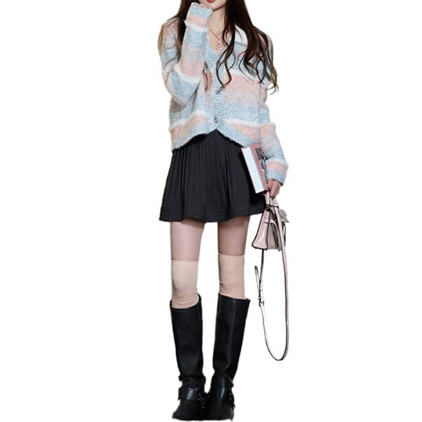 学生服風プリーツキュロットスカート
