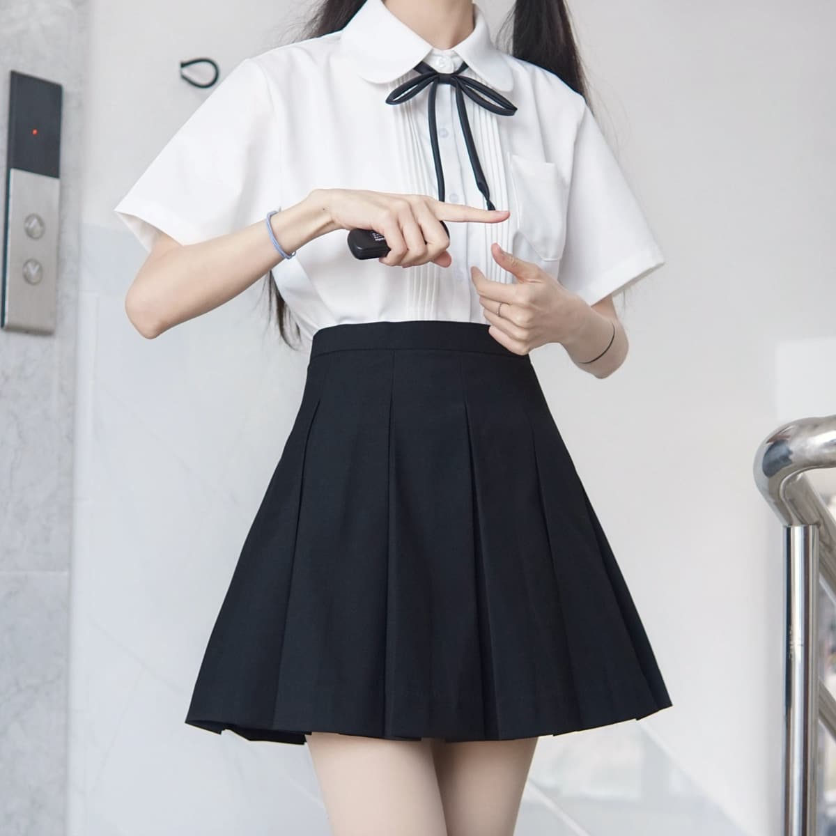 キュロットスカート プリーツキュロット学生服スカート