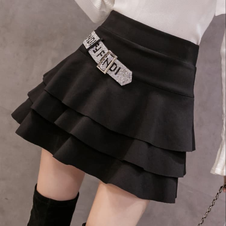 キュロットスカート　重ね tier キュロットスカート
