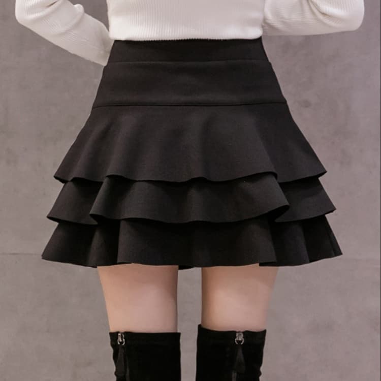 キュロットスカート　重ね tier キュロットスカート