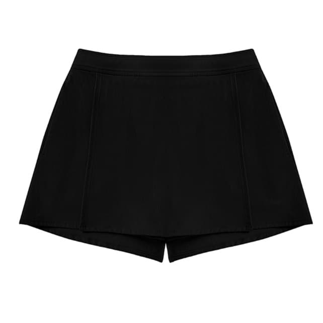 キュロットスカート　ラップデザインキュロットスカート