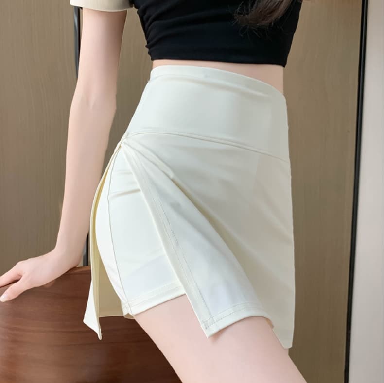 キュロットスカート 大人可愛いキュロットラップスカート