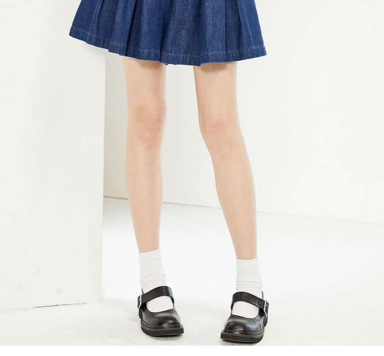 キュロットスカート やさしいシルエット デニムキュロット