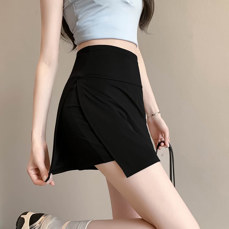 キュロットスカート 大人可愛いキュロットラップスカート