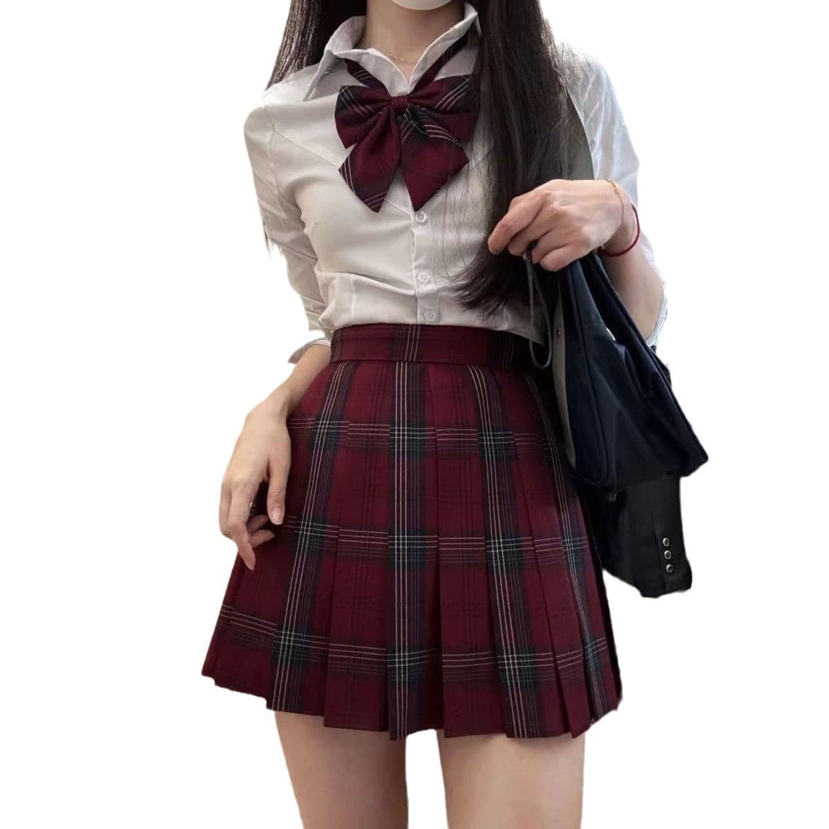 学生服スタイル プリーツキュロットスカート