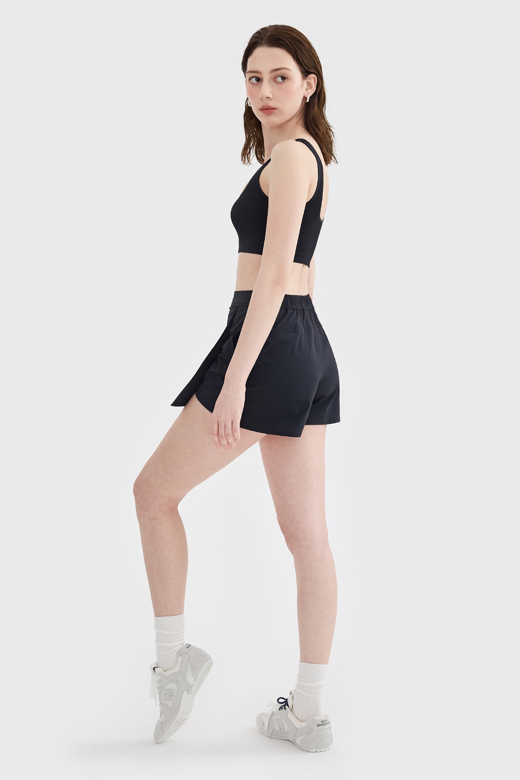 キュロットスカート　ラップデザインキュロットスカート