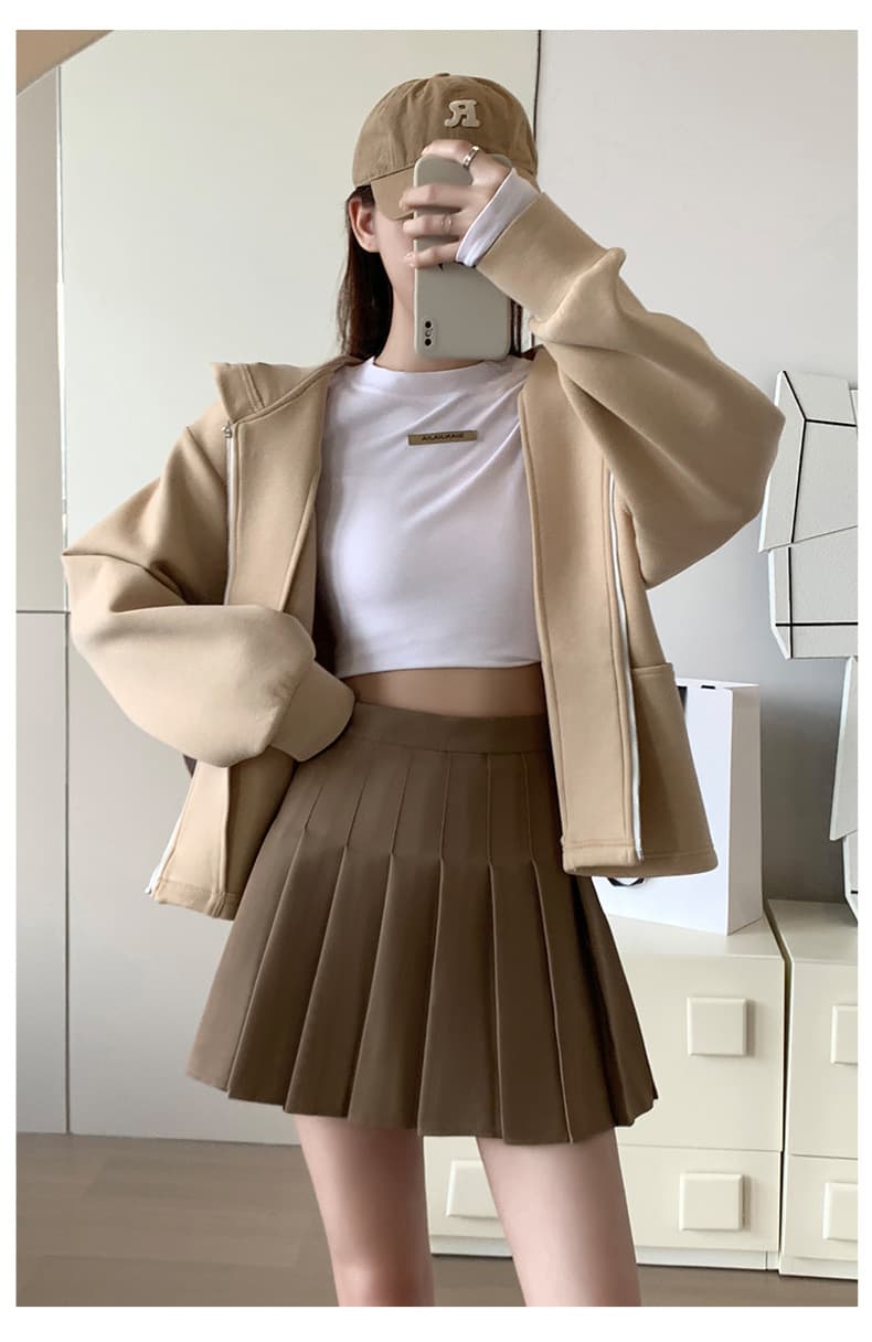 キュロットスカート　プリーツ切替 ゴルフ 長めキュロットスカート