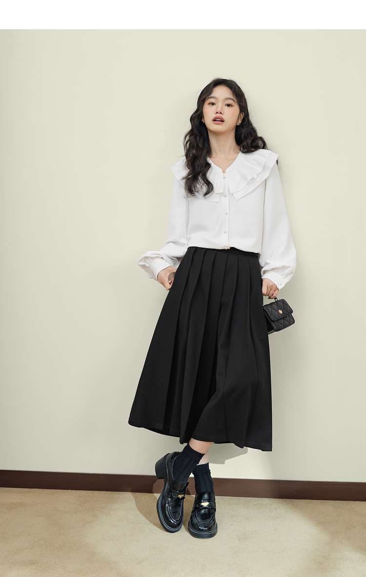 ふんわりプリーツ 秋冬シーズン キュロットスカート
