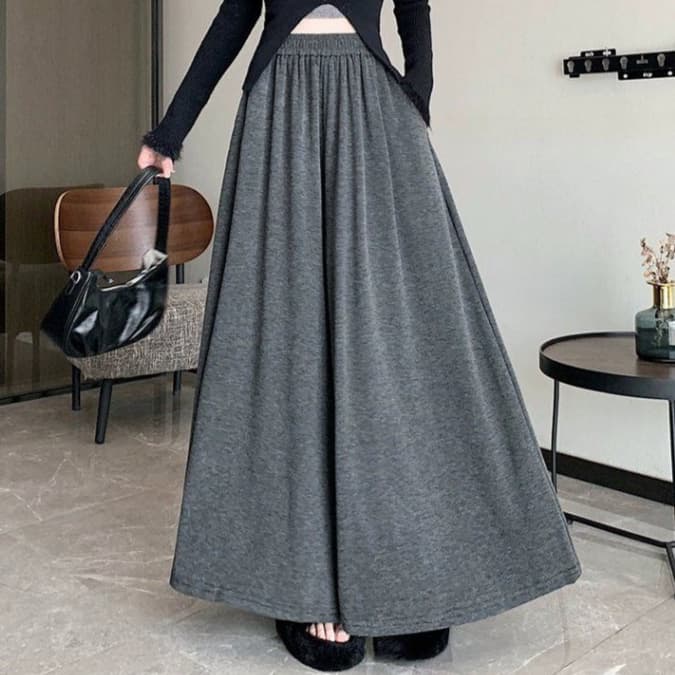 ゆったりシルエットロング丈キュロットスカート