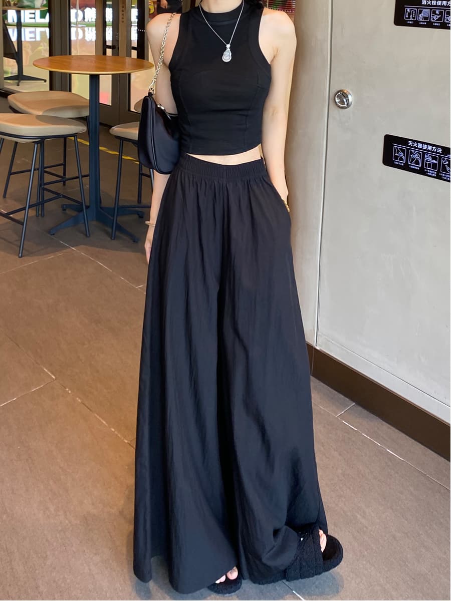 キュロットスカート キュロットスカート 超ワイド ロング丈 マキシフレア キュロット