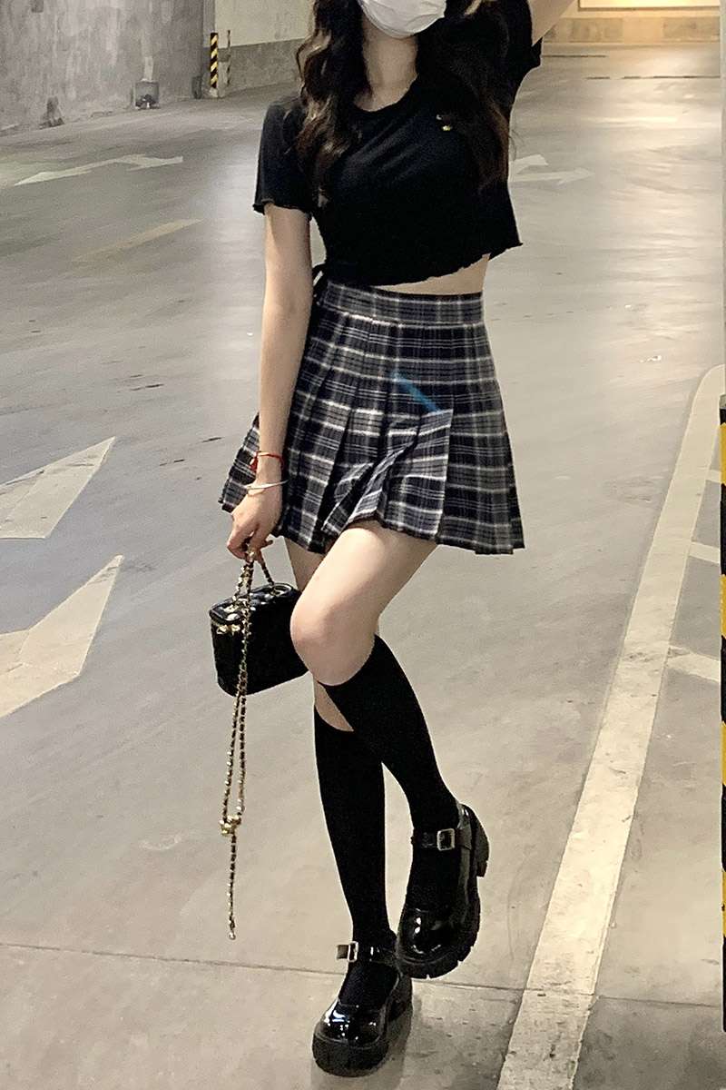 プリーツ キュロットスカート 学生服風