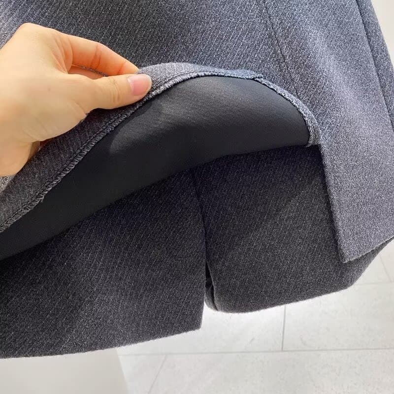 巻きスカート風ウール混ラップキュロットスカート