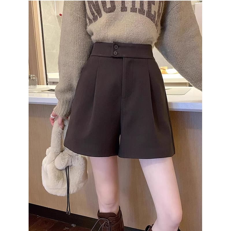 おしゃれで安い レトロ調プリーツ キュロットスカート