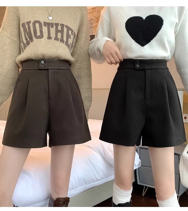おしゃれで安い レトロ調プリーツ キュロットスカート