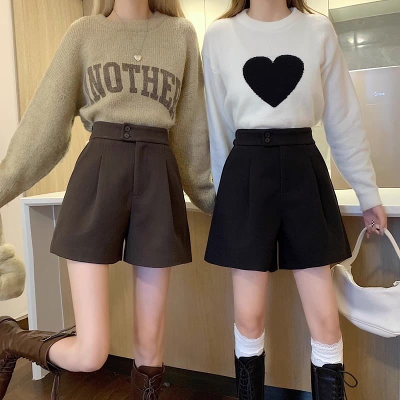 おしゃれで安い レトロ調プリーツ キュロットスカート